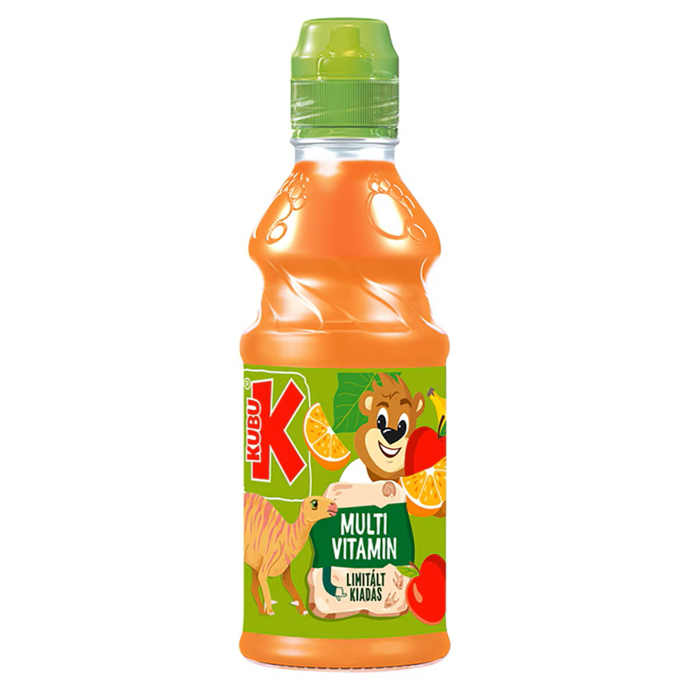 Roksh HU adatminta: KUBU Gyümölcsital, multivitamin, 300 ml + 50 Ft visszaváltási díj