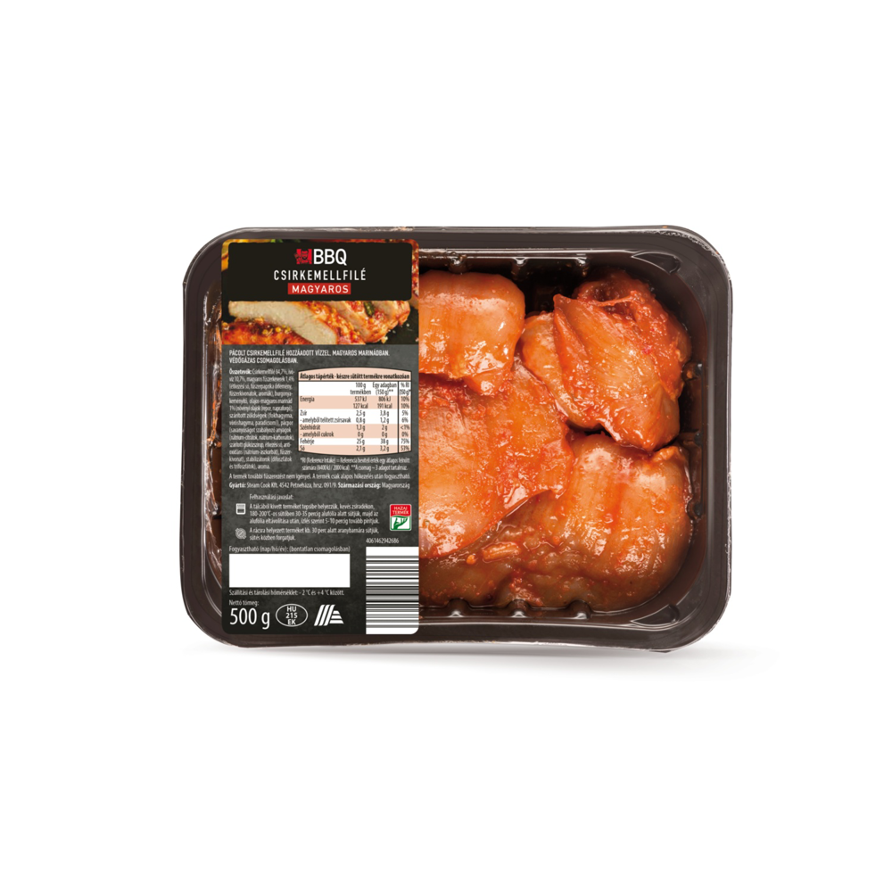 Roksh HU adatminta: BBQ Marinált csirkemellfilé magyaros, 500 g